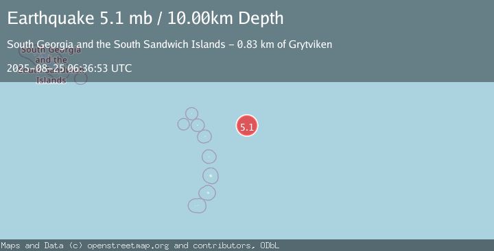Map of SOUTH SANDWICH ISLANDS REGION