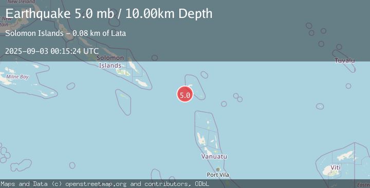 Map of SANTA CRUZ ISLANDS