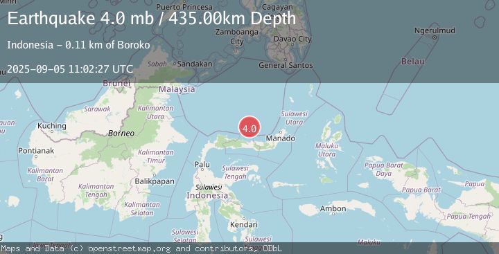 Map of MINAHASA, SULAWESI, INDONESIA