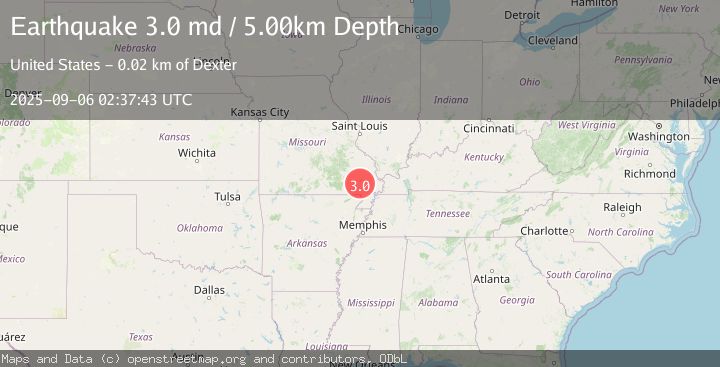 Map of SOUTHEASTERN MISSOURI