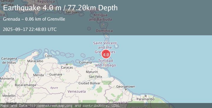 Map of GRENADA REGION, WINDWARD ISLANDS