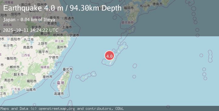 Map of RYUKYU ISLANDS, JAPAN