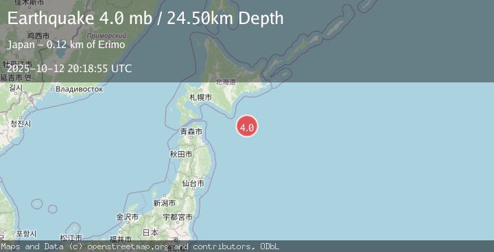 Map of HOKKAIDO, JAPAN REGION