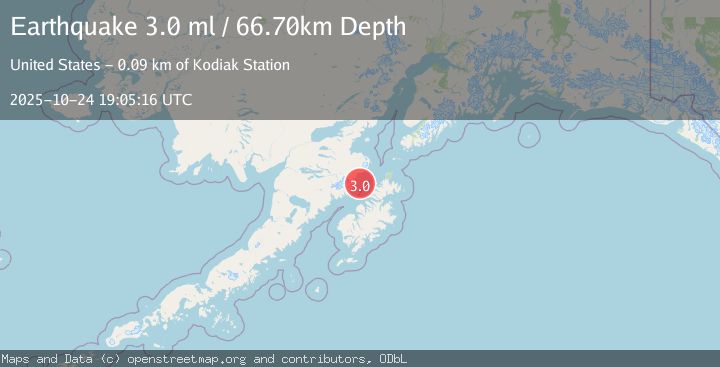 Map of KODIAK ISLAND REGION, ALASKA