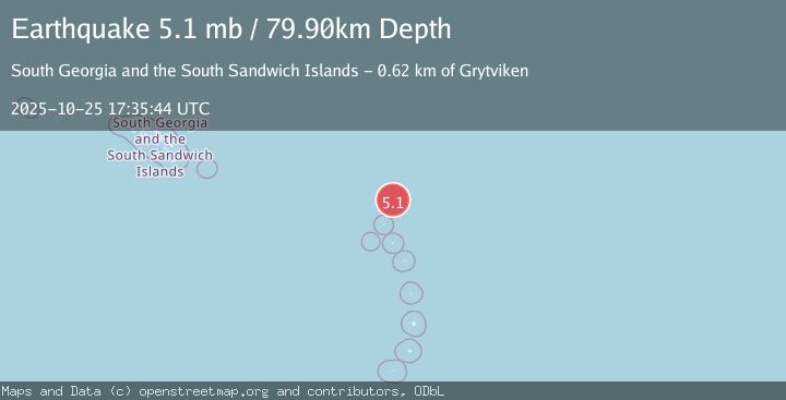 Map of SOUTH SANDWICH ISLANDS REGION