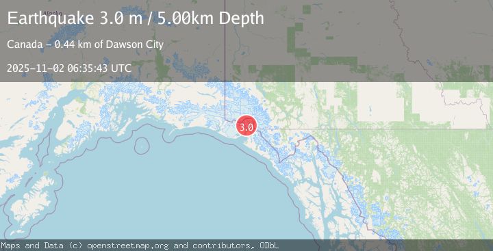 Map of SOUTHERN YUKON TERRITORY, CANADA