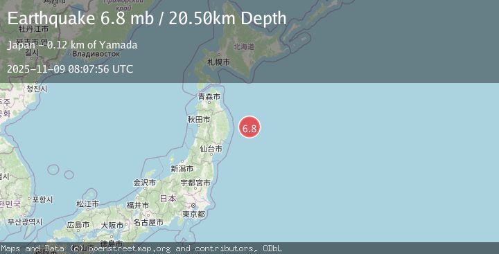 Map of OFF EAST COAST OF HONSHU, JAPAN