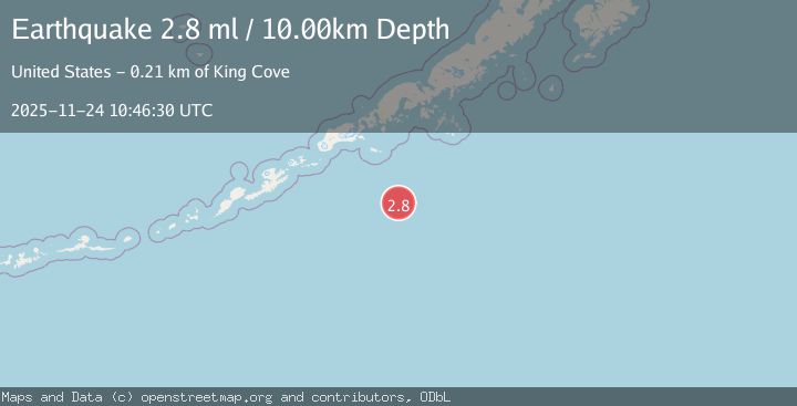 Map of SOUTH OF ALASKA