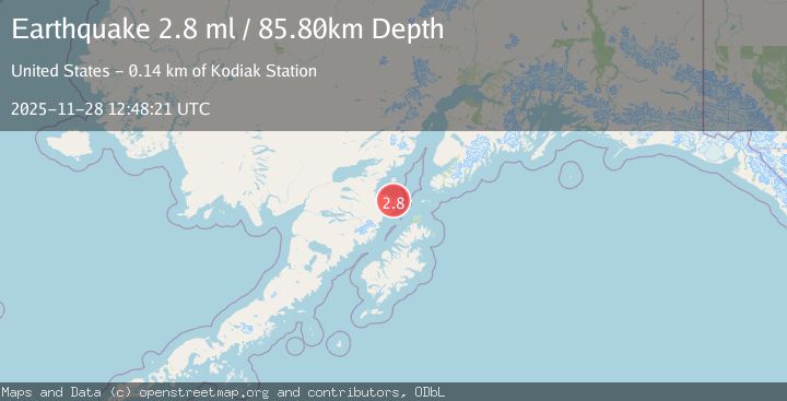 Map of KODIAK ISLAND REGION, ALASKA