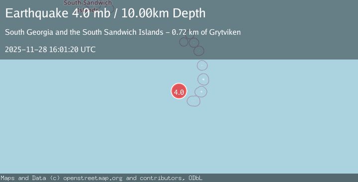 Map of SOUTH SANDWICH ISLANDS REGION