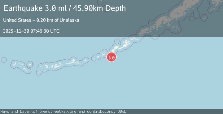 Map of FOX ISLANDS, ALEUTIAN ISLANDS