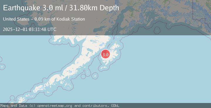 Map of KODIAK ISLAND REGION, ALASKA