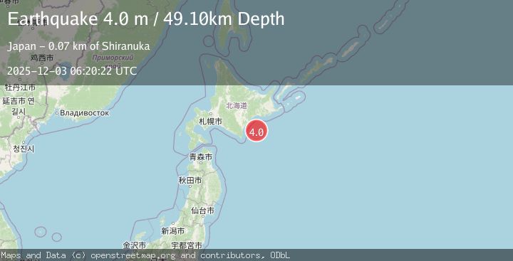 Map of HOKKAIDO, JAPAN REGION