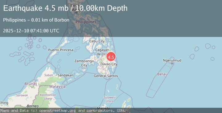 Map of MINDANAO, PHILIPPINES