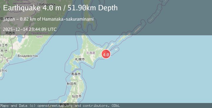 Map of HOKKAIDO, JAPAN REGION