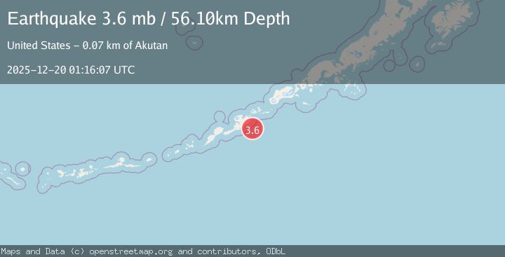 Map of FOX ISLANDS, ALEUTIAN ISLANDS