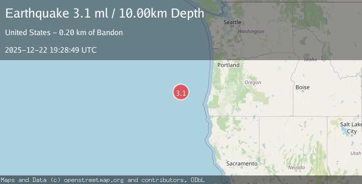 Map of OFF COAST OF OREGON