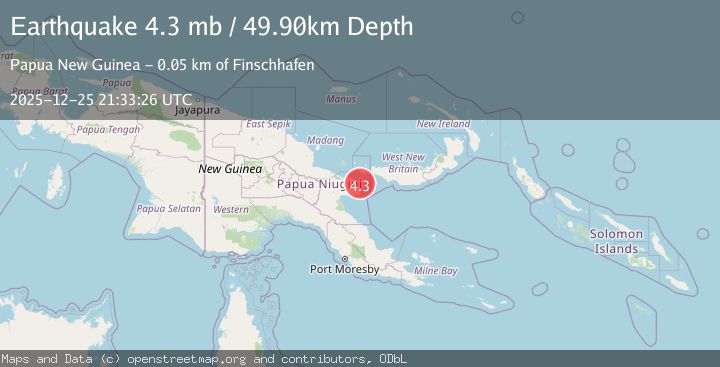 Map of EASTERN NEW GUINEA REG., P.N.G.