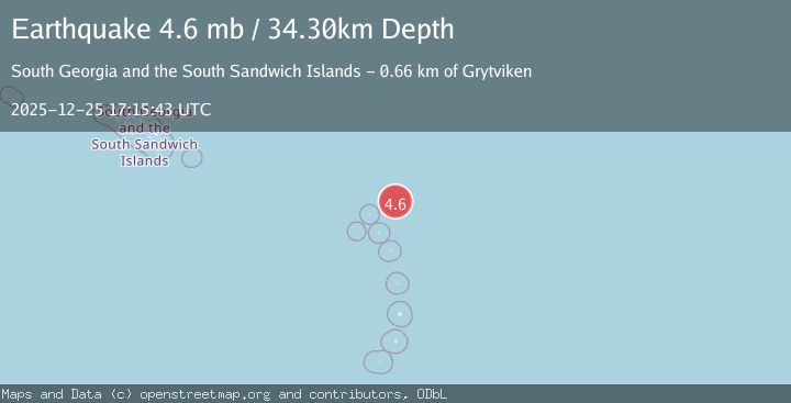 Map of SOUTH SANDWICH ISLANDS REGION