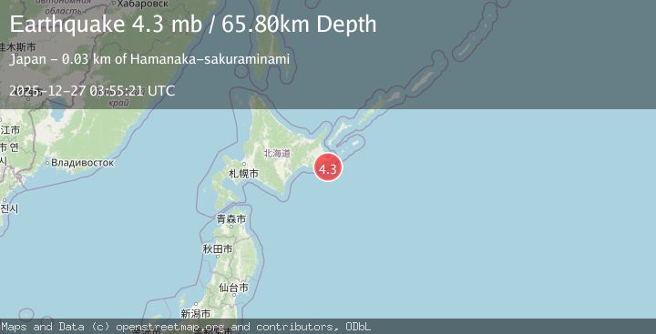 Map of HOKKAIDO, JAPAN REGION