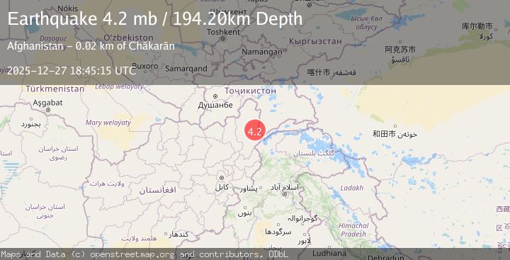 Map of HINDU KUSH REGION, AFGHANISTAN