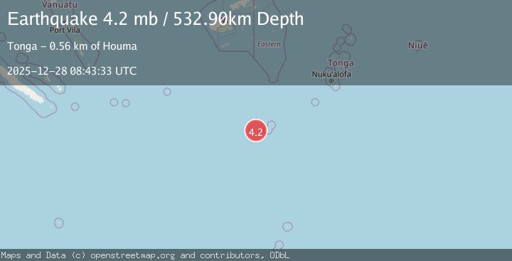 Map of SOUTH OF FIJI ISLANDS