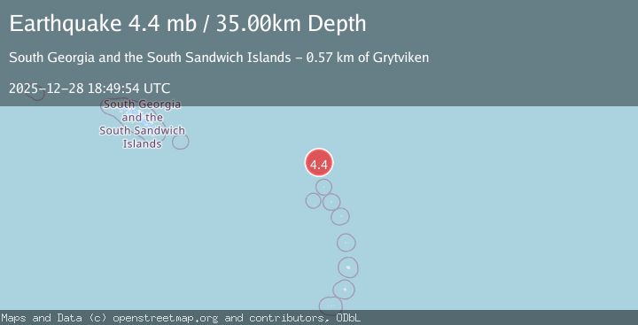 Map of SOUTH SANDWICH ISLANDS REGION