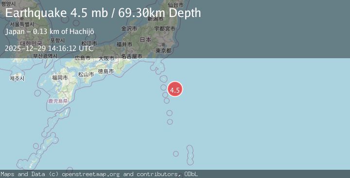 Map of IZU ISLANDS, JAPAN REGION