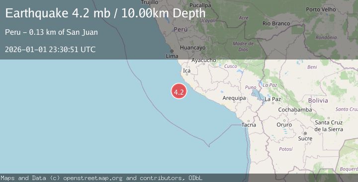 Map of OFF COAST OF CENTRAL PERU