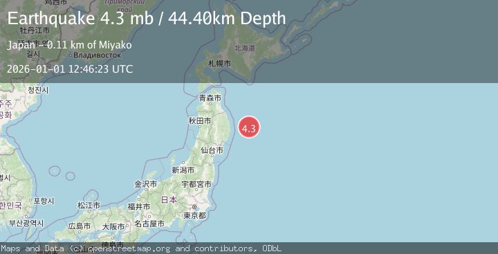 Map of OFF EAST COAST OF HONSHU, JAPAN