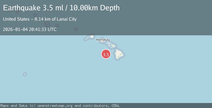 Map of HAWAIIAN ISLANDS REGION