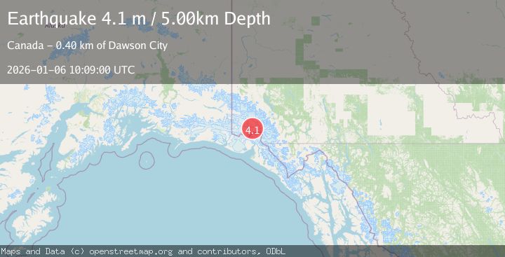 Map of SOUTHERN YUKON TERRITORY, CANADA