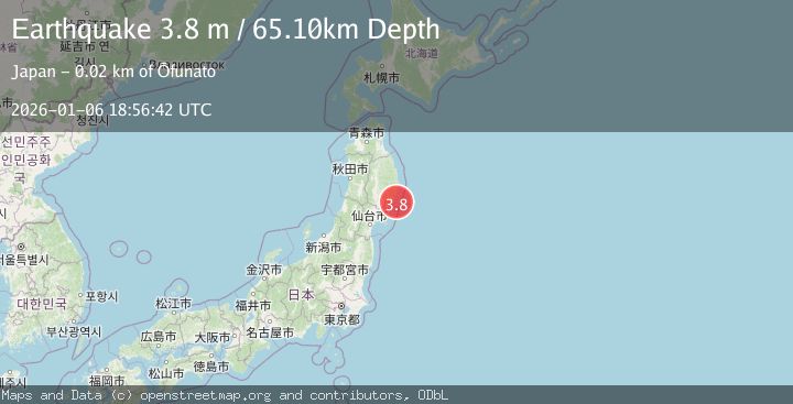 Map of NEAR EAST COAST OF HONSHU, JAPAN