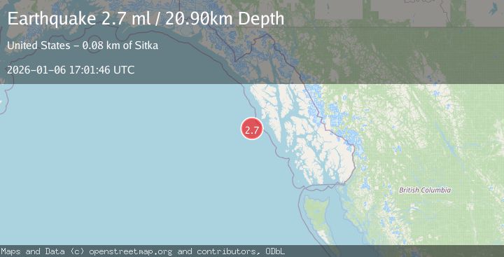 Map of OFF COAST OF SOUTHEASTERN ALASKA