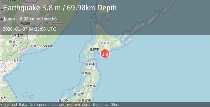 Map of HOKKAIDO, JAPAN REGION