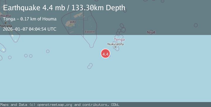 Map of SOUTH OF FIJI ISLANDS
