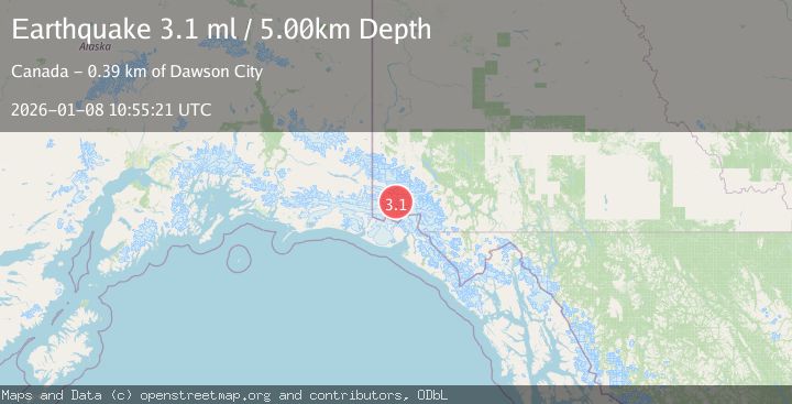 Map of SOUTHERN YUKON TERRITORY, CANADA