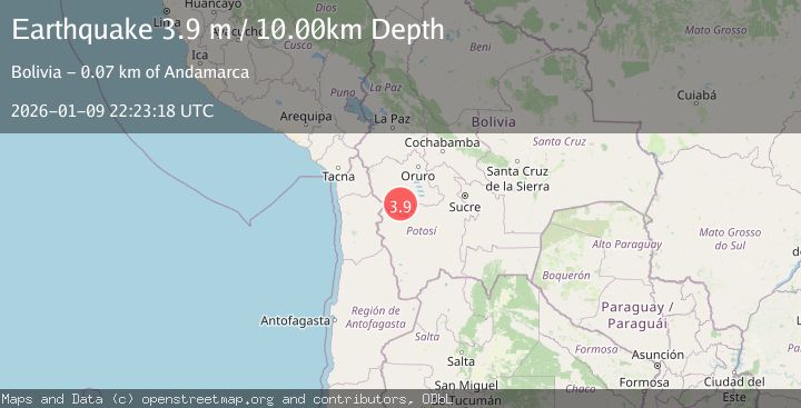 Map of ORURO, BOLIVIA