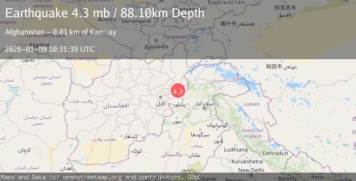 Map of HINDU KUSH REGION, AFGHANISTAN