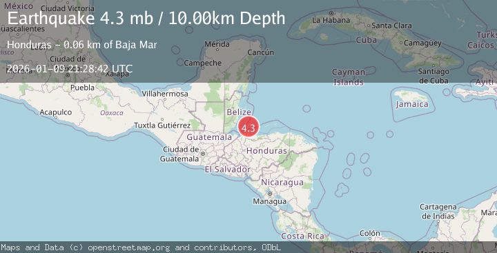 Map of OFFSHORE HONDURAS