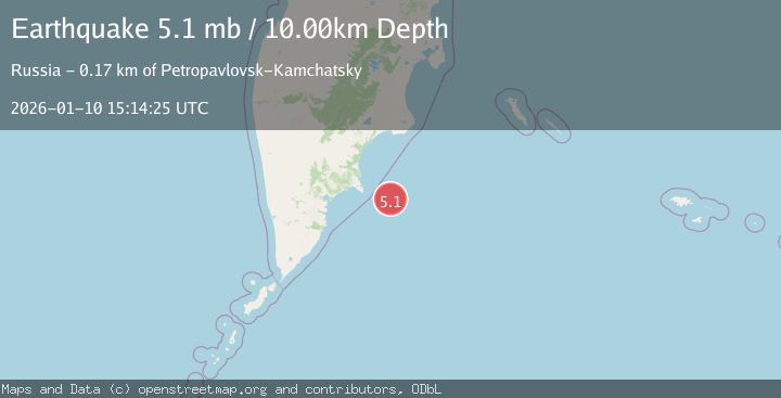 Map of OFF EAST COAST OF KAMCHATKA