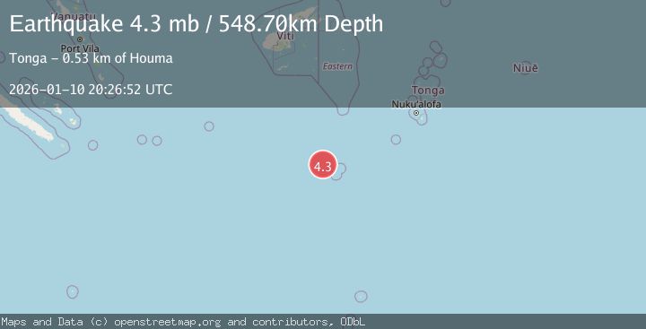 Map of SOUTH OF FIJI ISLANDS