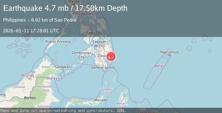 Map of MINDANAO, PHILIPPINES