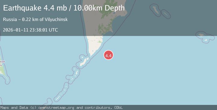 Map of OFF EAST COAST OF KAMCHATKA