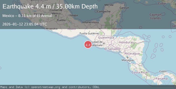 Map of OFFSHORE CHIAPAS, MEXICO