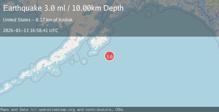 Map of KODIAK ISLAND REGION, ALASKA