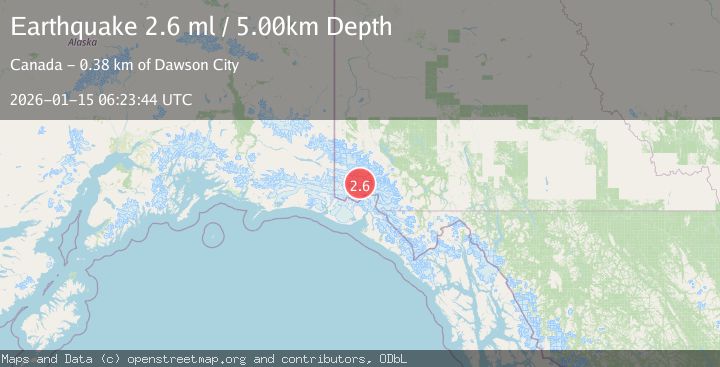 Map of SOUTHERN YUKON TERRITORY, CANADA