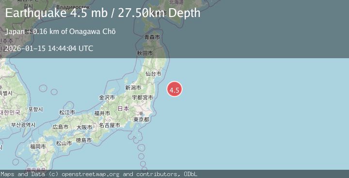 Map of OFF EAST COAST OF HONSHU, JAPAN