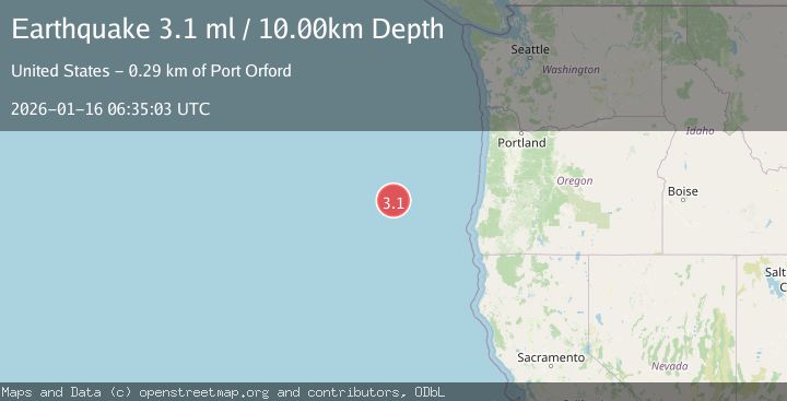 Map of OFF COAST OF OREGON