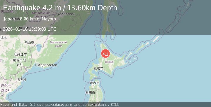 Map of HOKKAIDO, JAPAN REGION